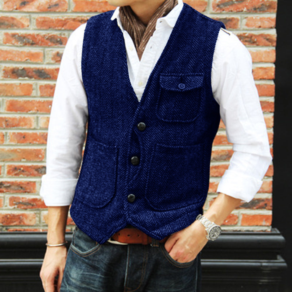 Herringbone Men’s Suit Vest