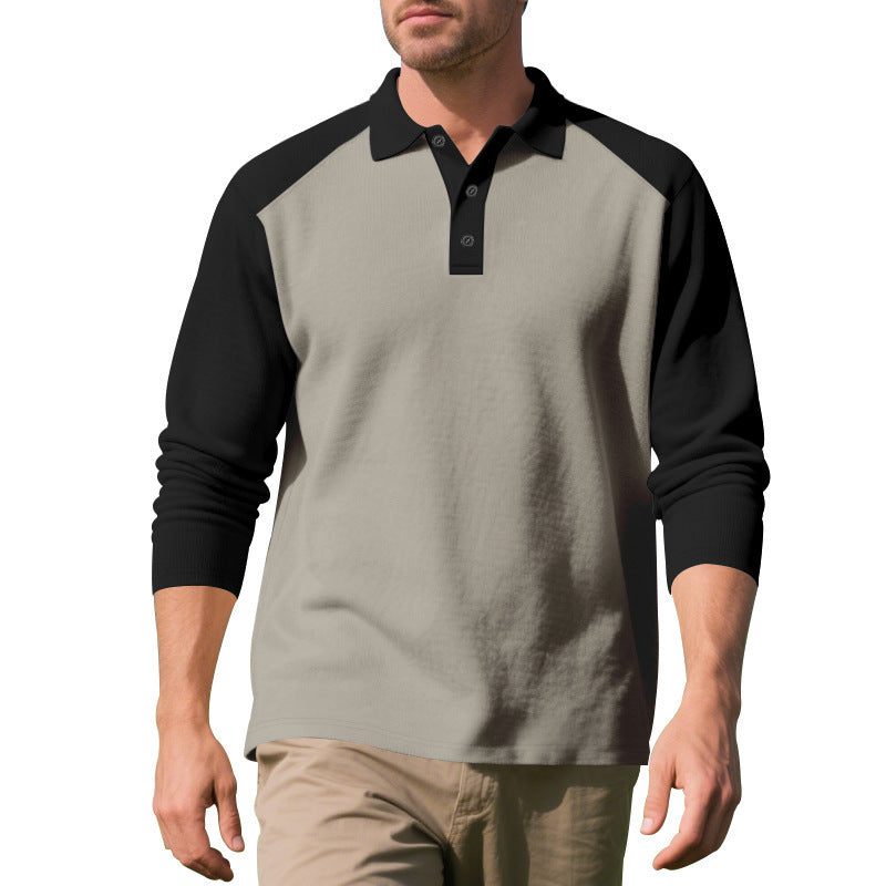 Men’s Golf Lapel Long-Sleeve Tee