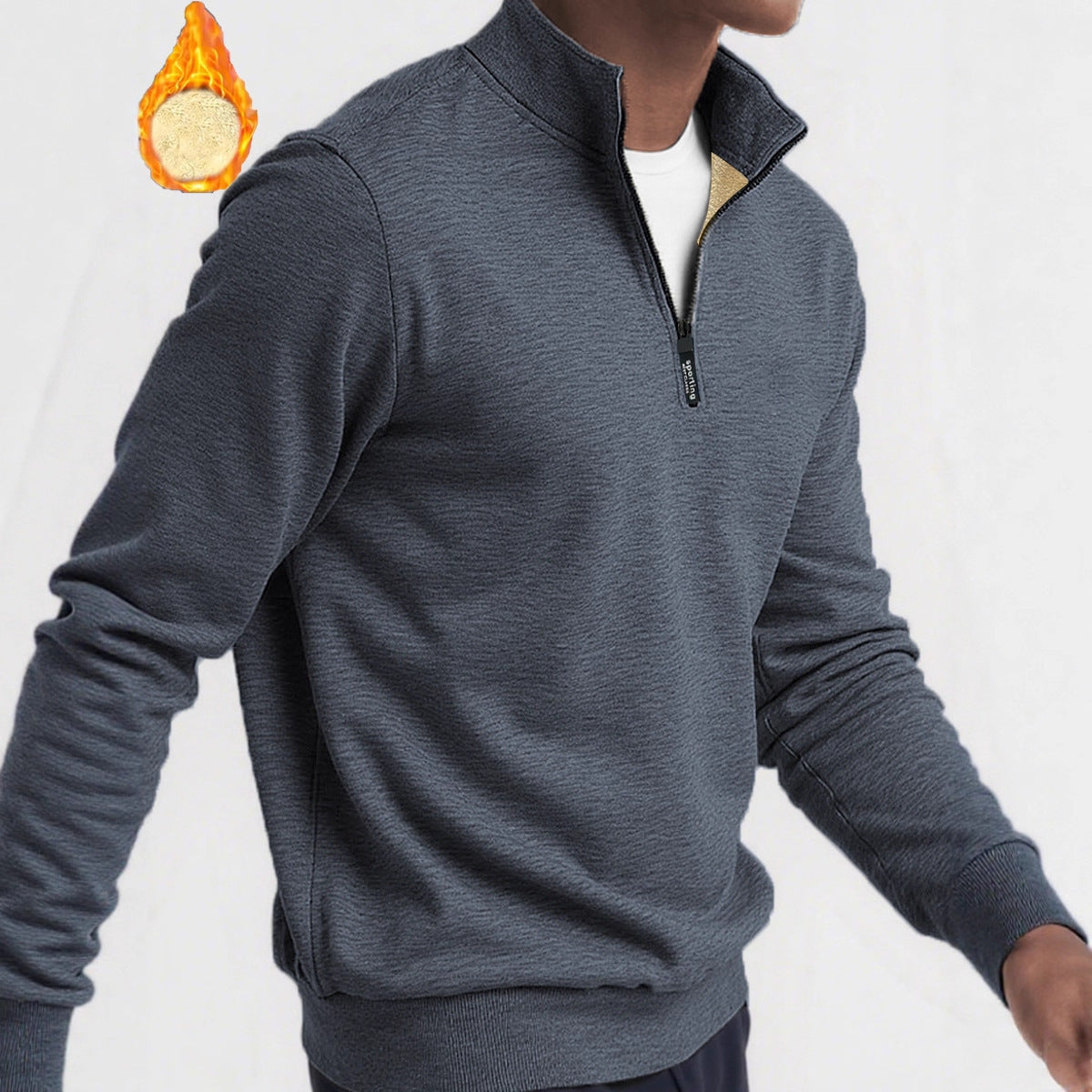 Brushed Hoody Turtleneck Coat