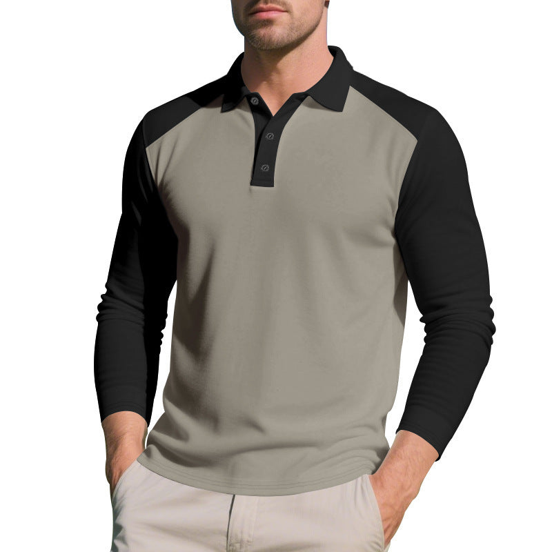 Men’s Golf Lapel Long-Sleeve Tee