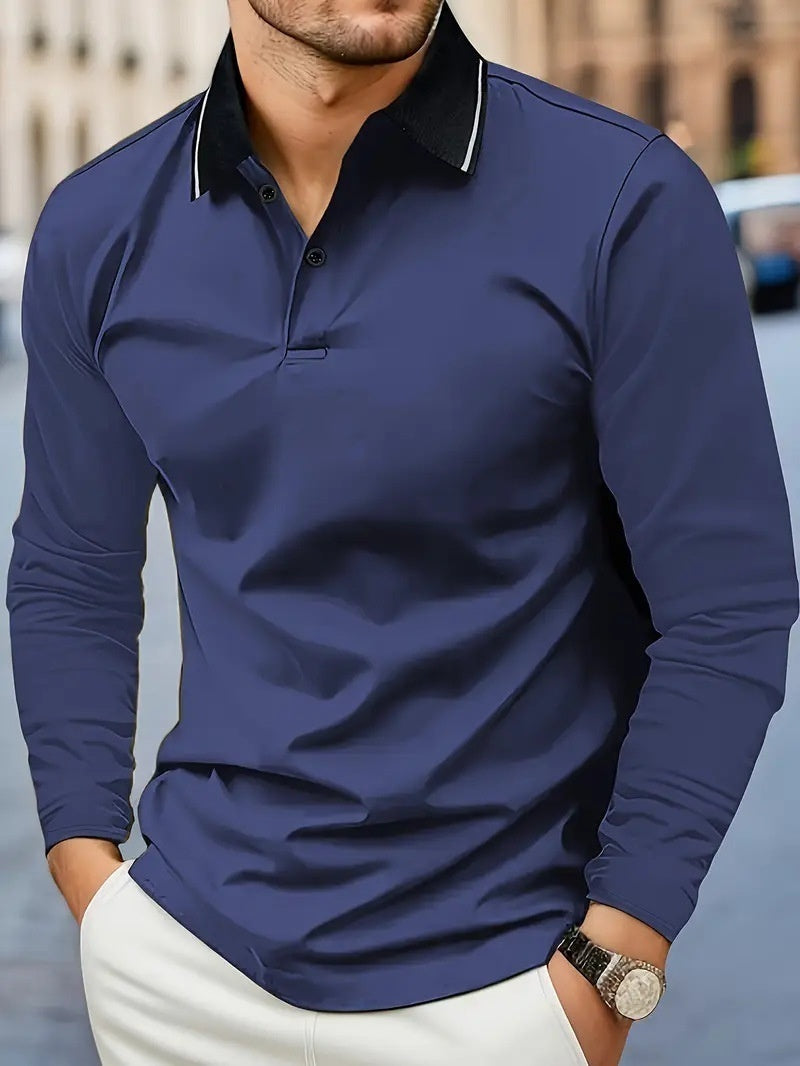 Men’s Autumn Lapel Golf Top