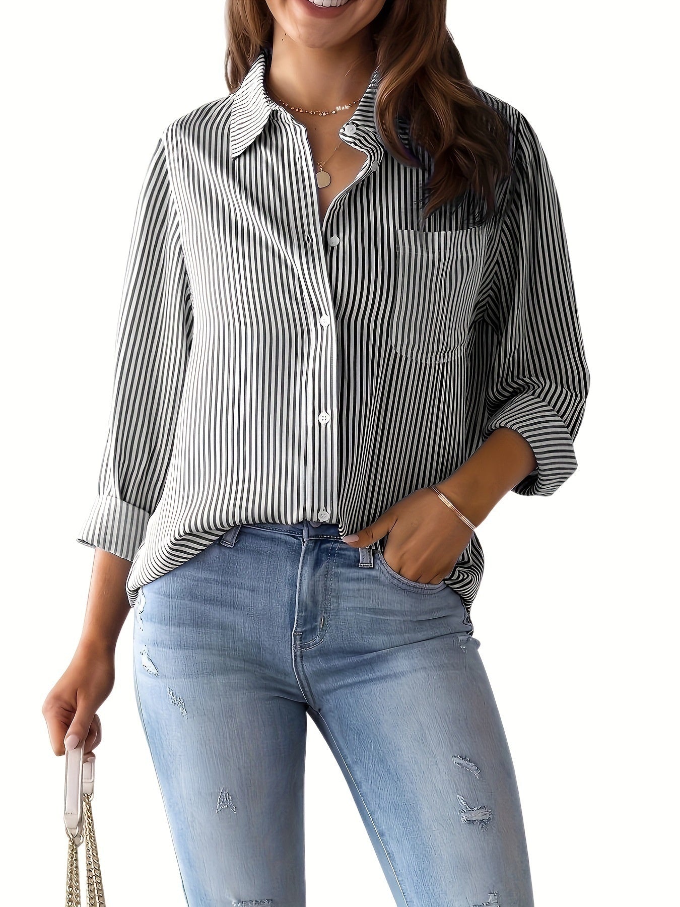 Women's Loose Casual Long Sleeve Shirt