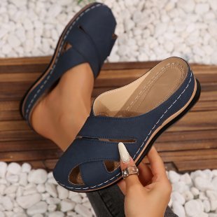 Elegant Closed Toe Cool Half Slippers For Women Summer Outdoor Wear