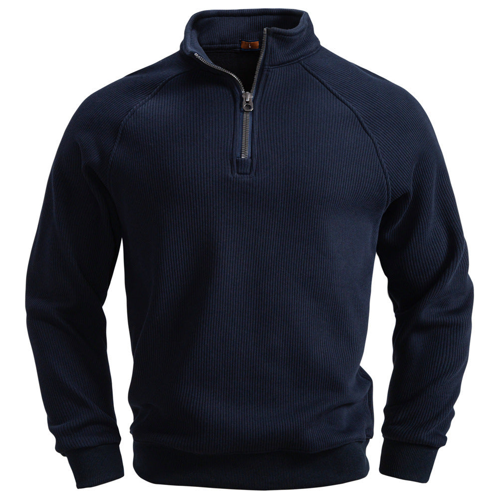 Half-Zip Fleece Stand Sweater