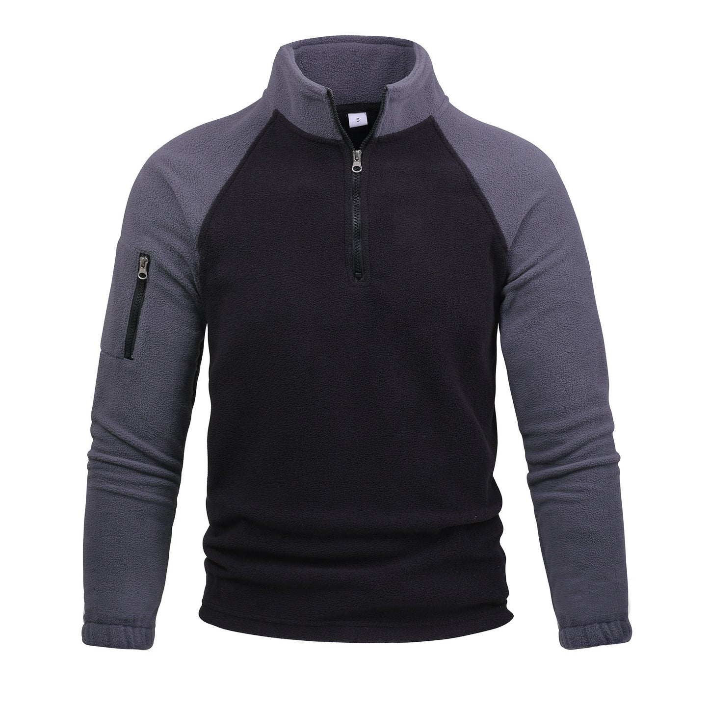 Contrast Zipper Pullover Top