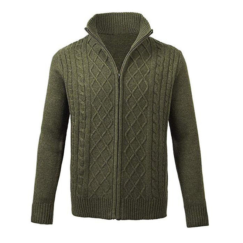 Zip Turtleneck Cardigan Top