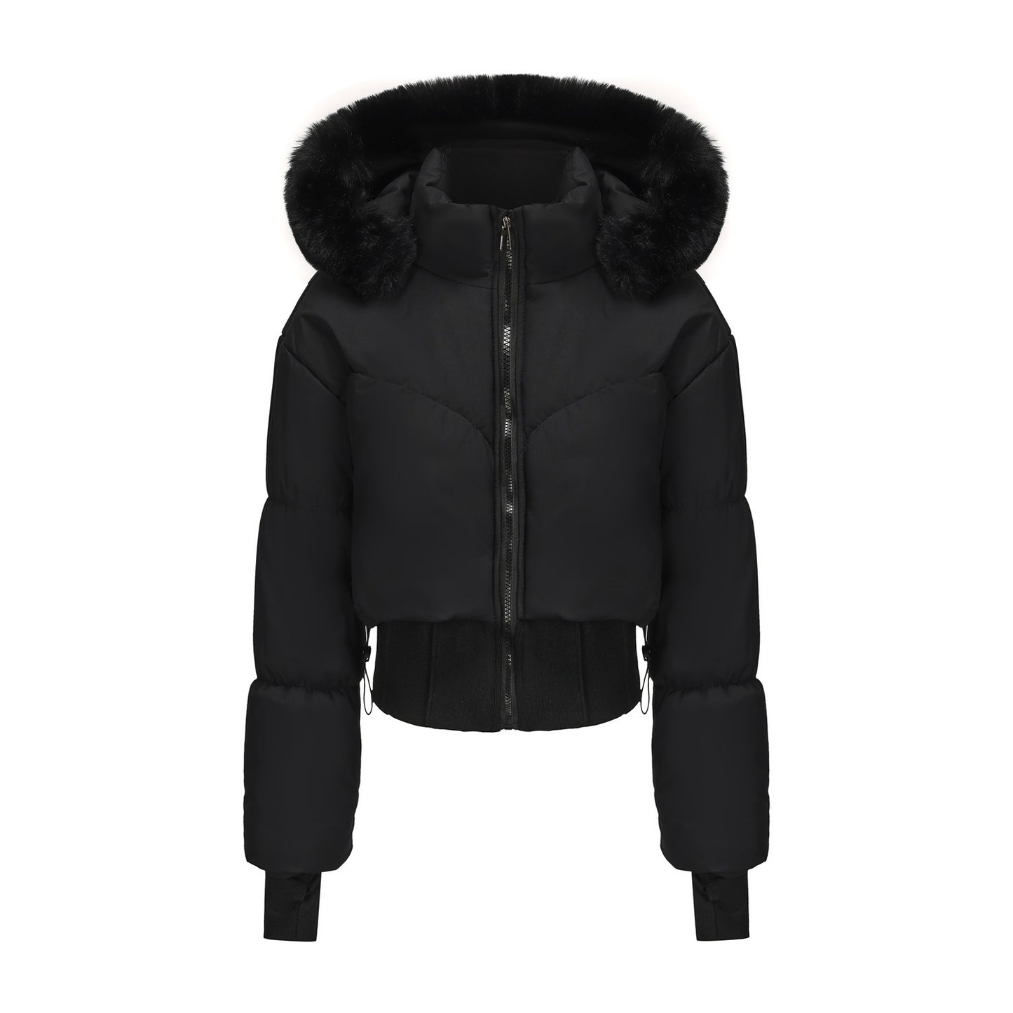 Women’s Hooded Fur Collar Jacket