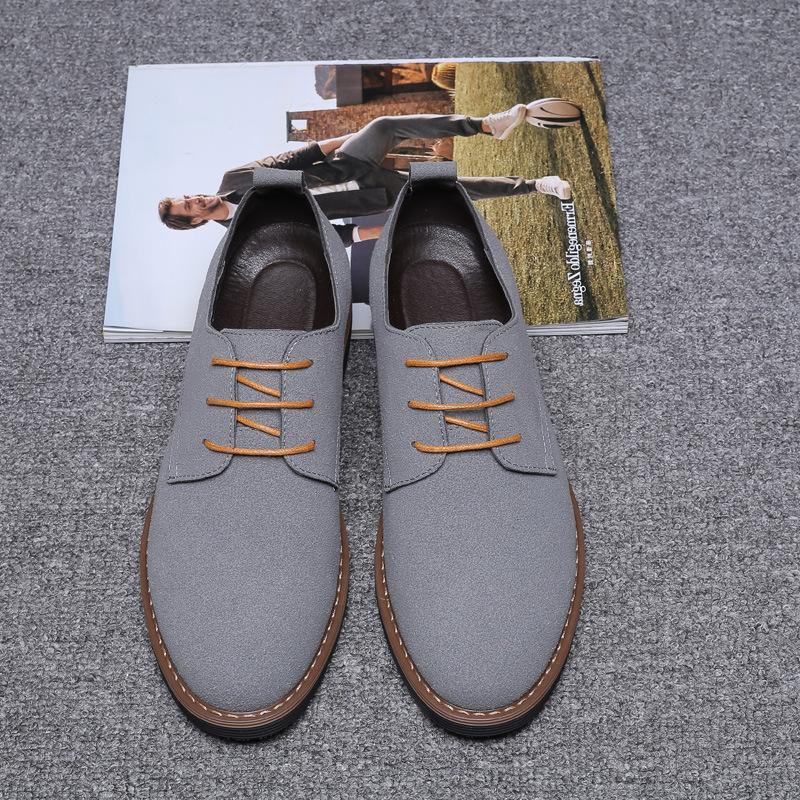 Plus Schuhe Herren Wildlederschuhe Uni Farbe