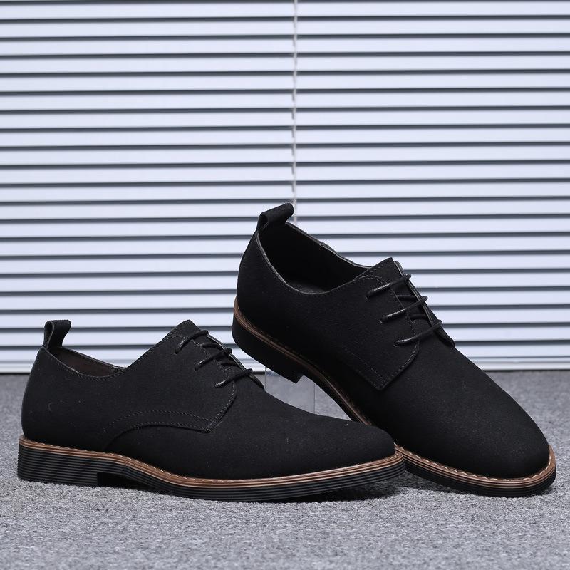 Plus Schuhe Herren Wildlederschuhe Uni Farbe