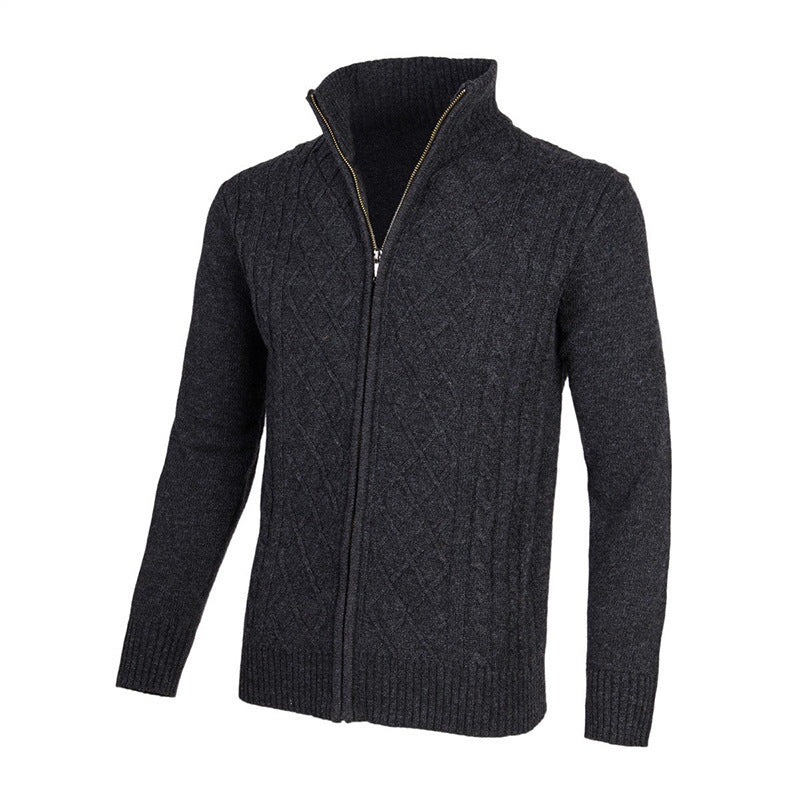 Zip Turtleneck Cardigan Top