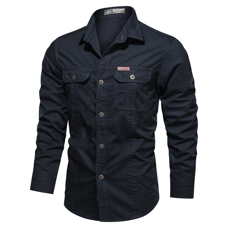 Men’s Military-Style Long Sleeve Shirt