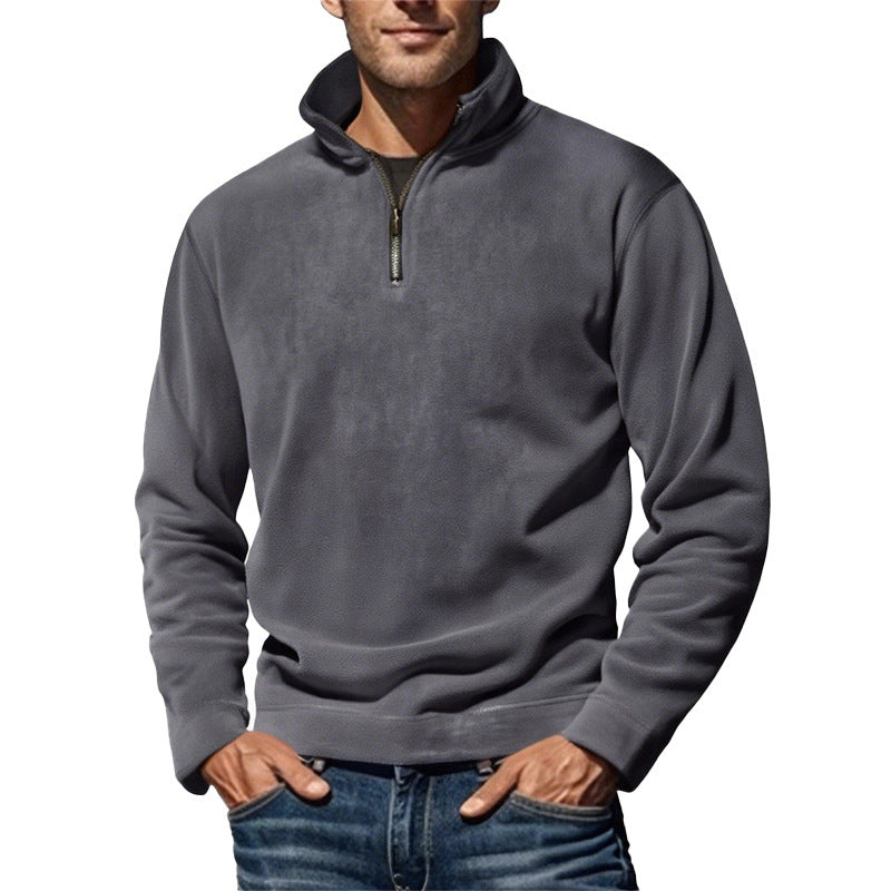 Polar Fleece Stand Collar Pullover