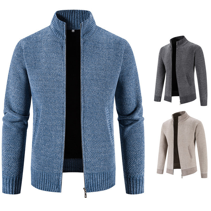 Velvet Zipper Cardigan Jacket