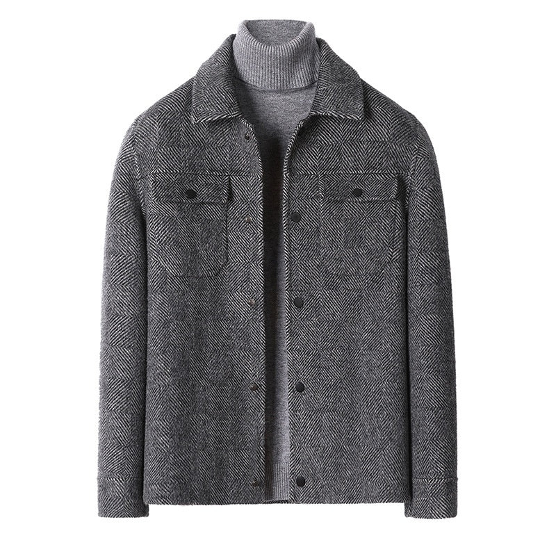 Men’s Alpaca Double‑Faced Cashmere Wool Jacket