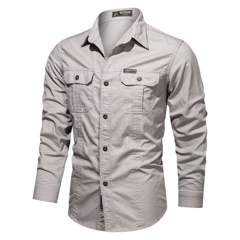 Men’s Military-Style Long Sleeve Shirt