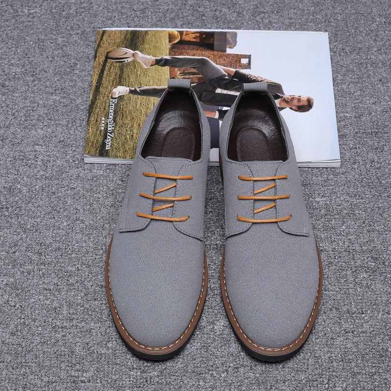 Plus Schuhe Herren Wildlederschuhe Uni Farbe