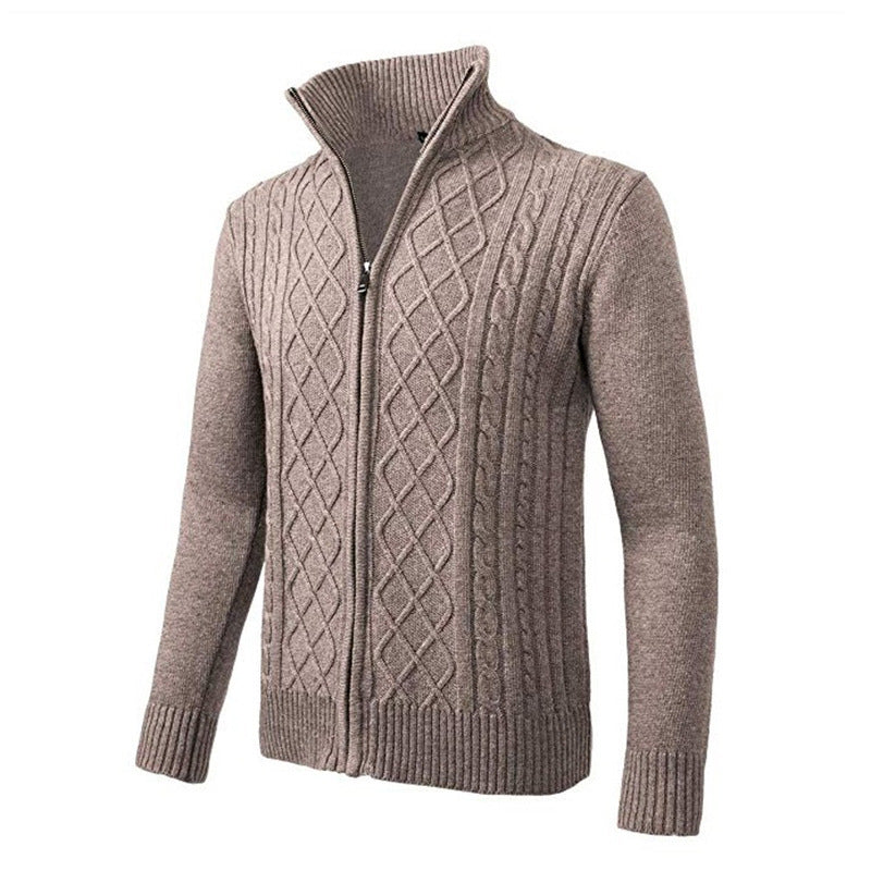 Zip Turtleneck Cardigan Top
