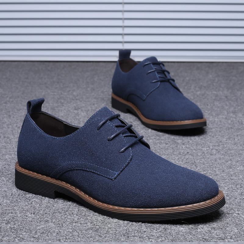 Plus Schuhe Herren Wildlederschuhe Uni Farbe