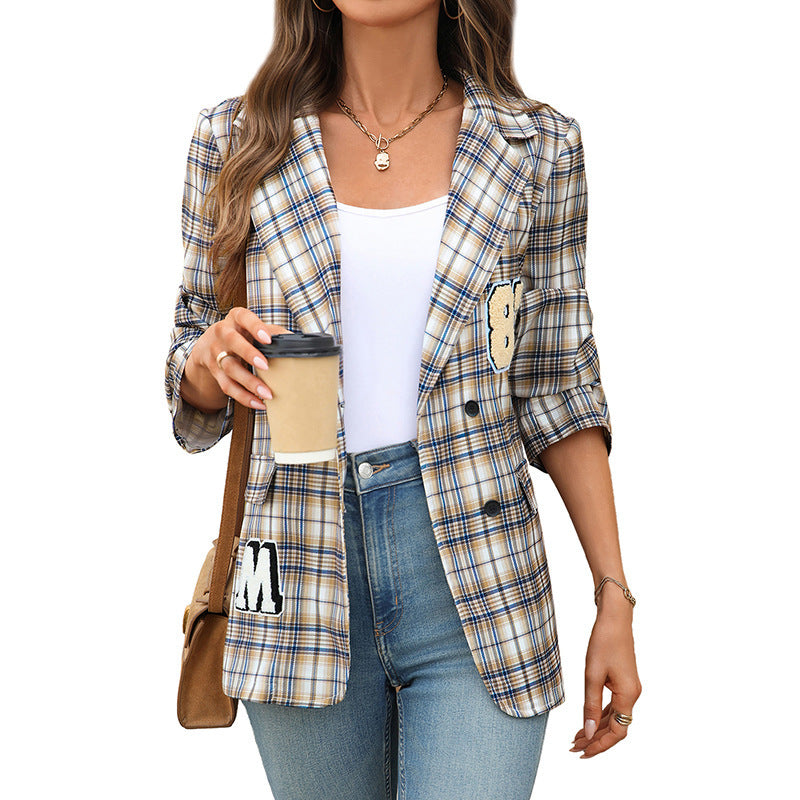 Women’s Plaid College Style Coat