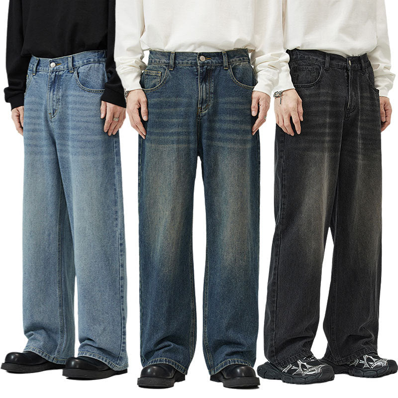 Washed-out Vintage Wide-leg Pants