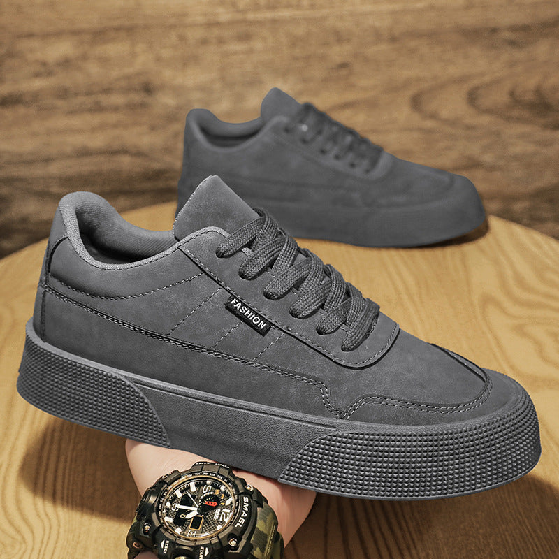 Breathable Thick-Soled Lace-Up Sneakers for Men