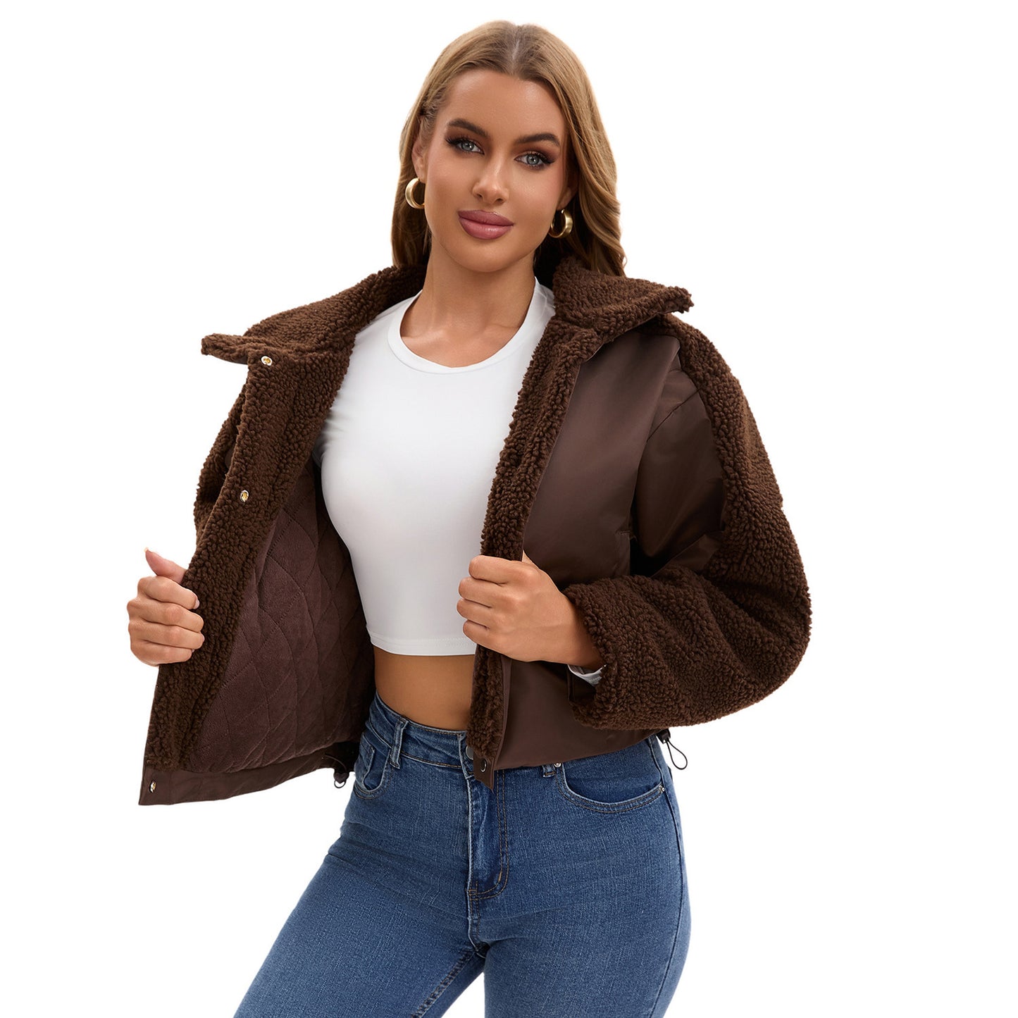 Women’s Retro Lamb Wool Coat