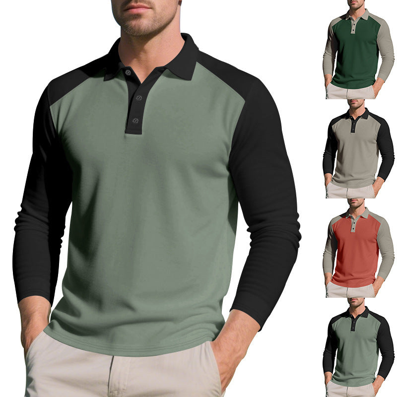 Men’s Golf Lapel Long-Sleeve Tee