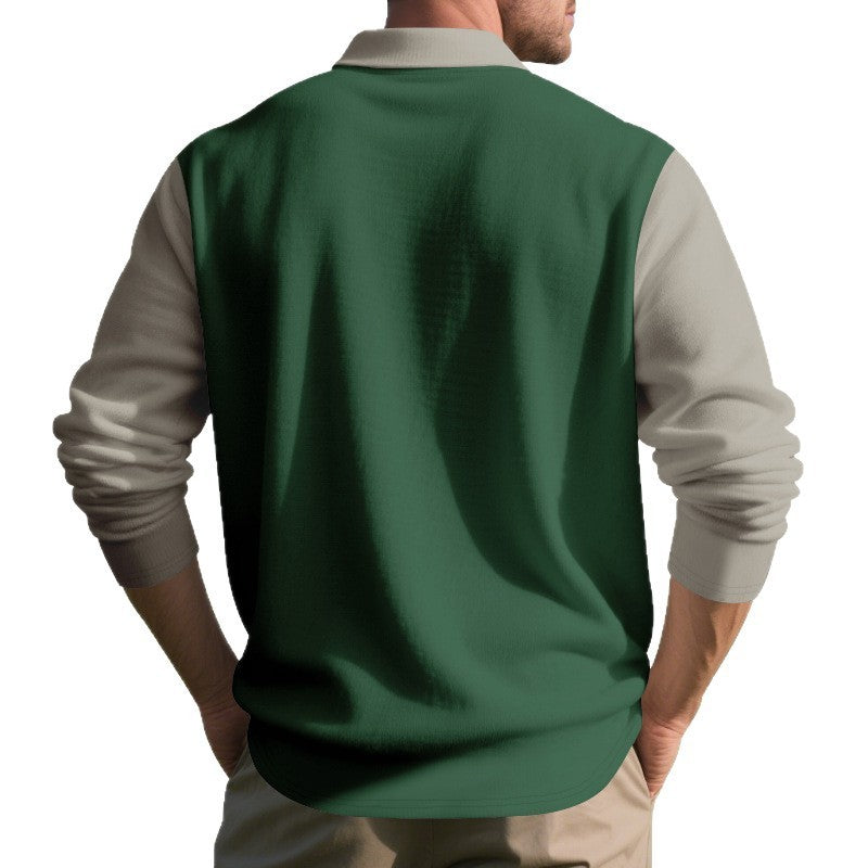 Men’s Golf Lapel Long-Sleeve Tee