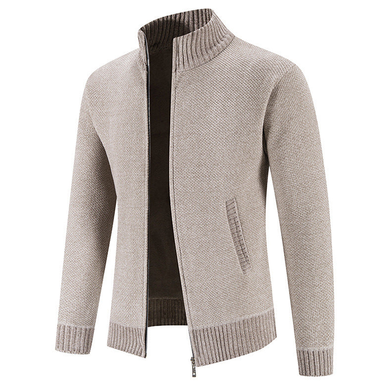 Velvet Zipper Cardigan Jacket