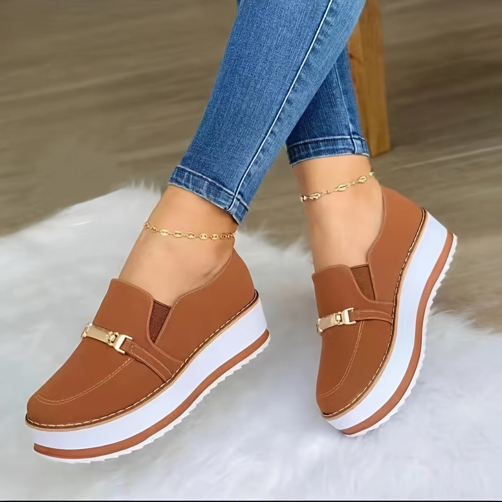 Modieuze platform sneakers met muffin-zool voor dames