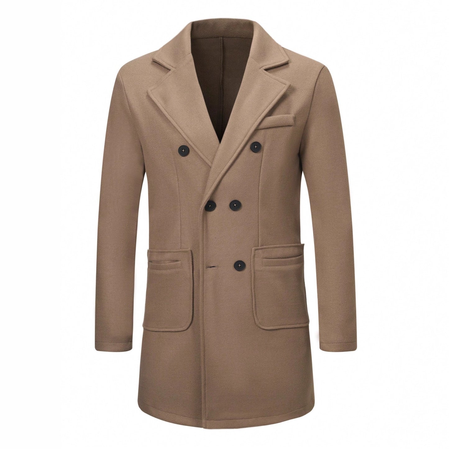 Men’s Woolen Casual Trench Coat
