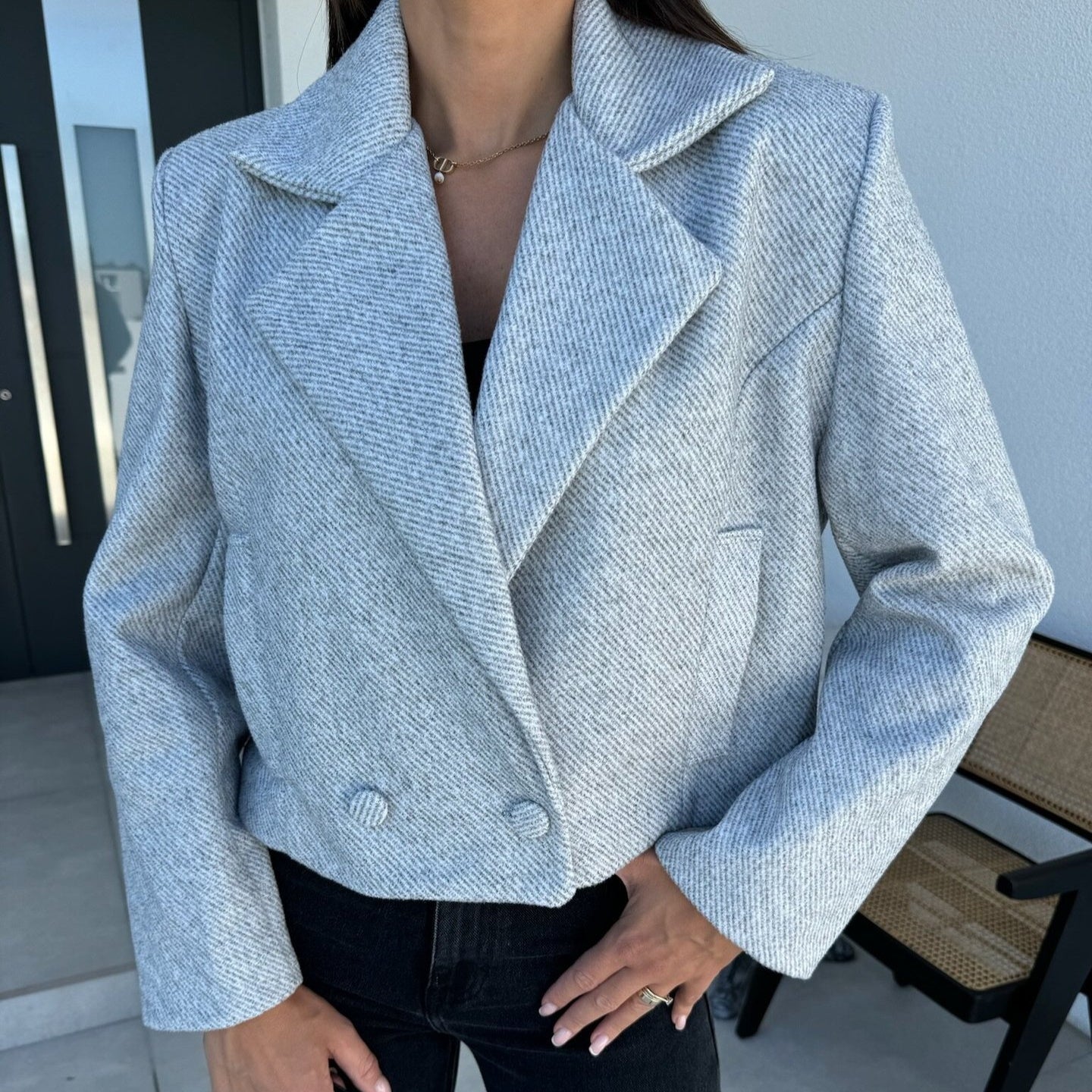 British Woolen Suit Collar Jacket