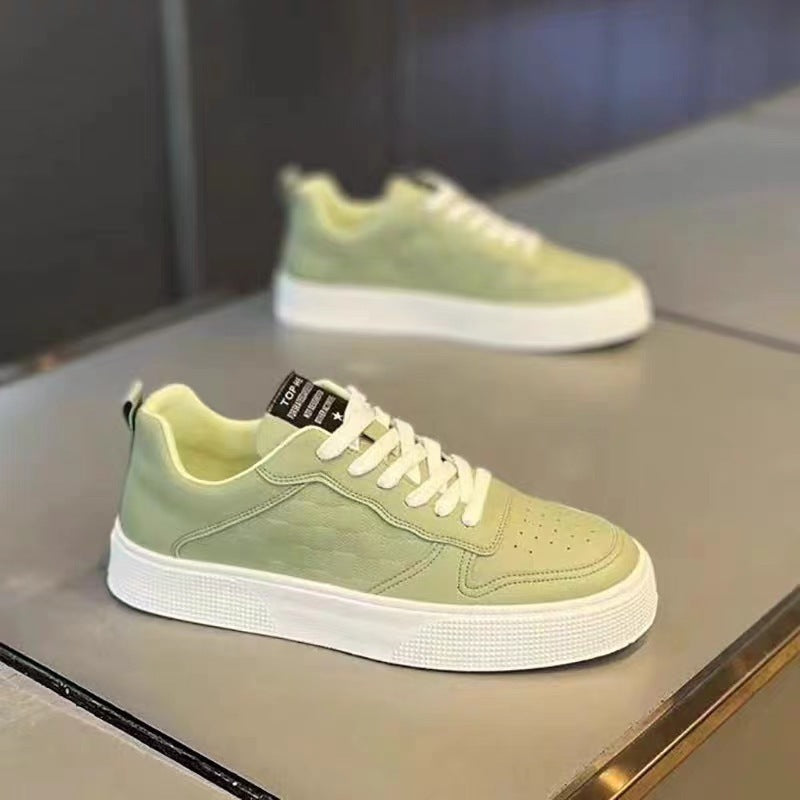 Plaid Lace-Up Sneakers for Men