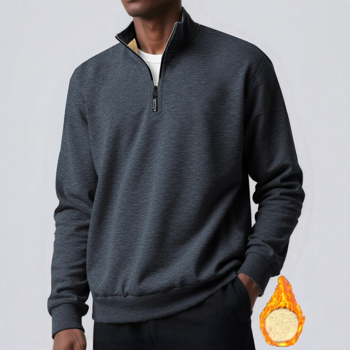 Brushed Hoody Turtleneck Coat