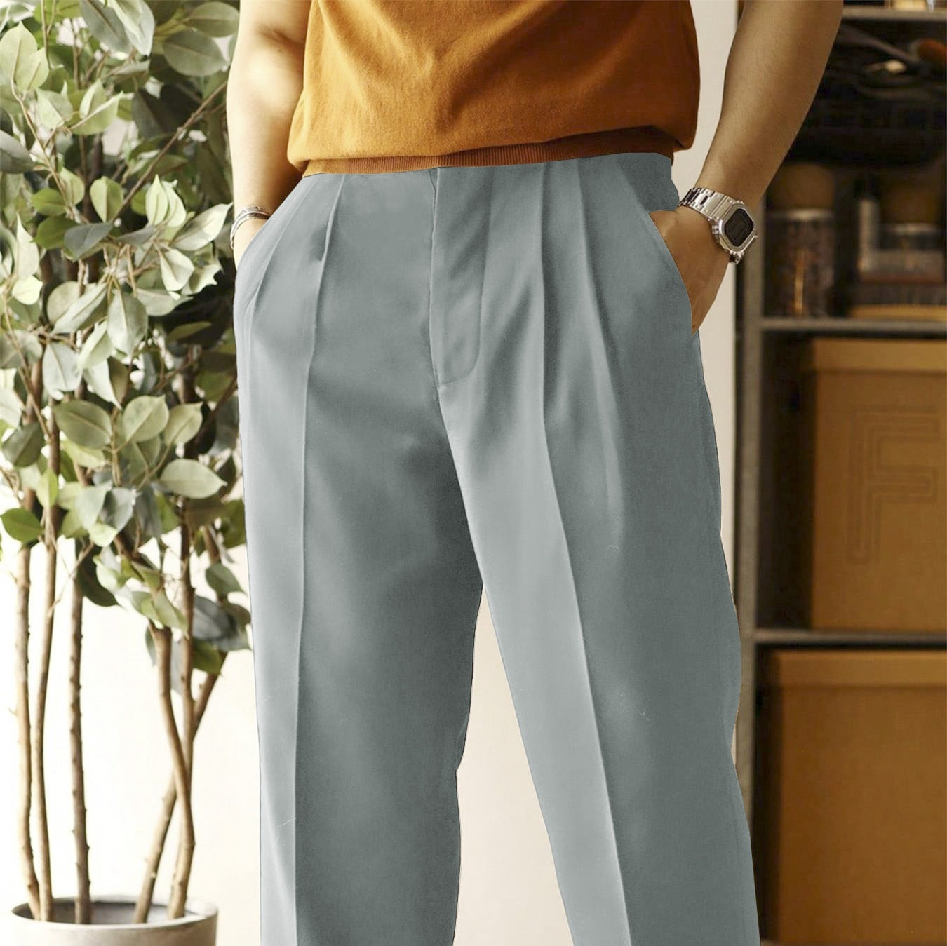Men’s Loose Wide-Leg Pants