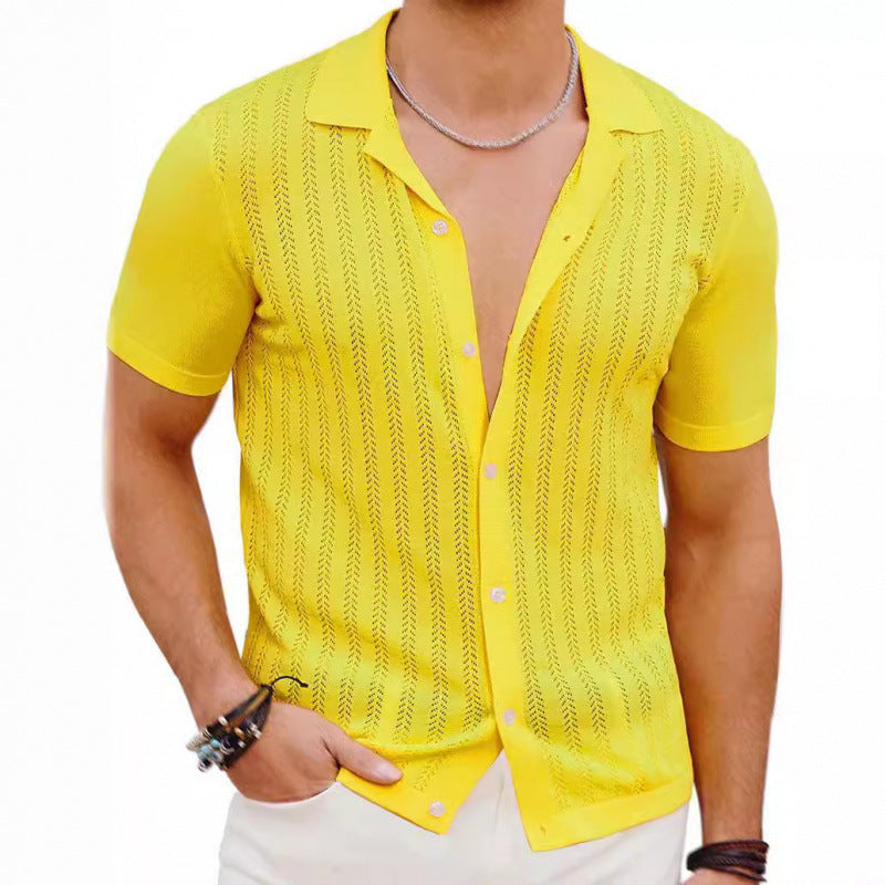Summer Hollow Short-Sleeve Shirt