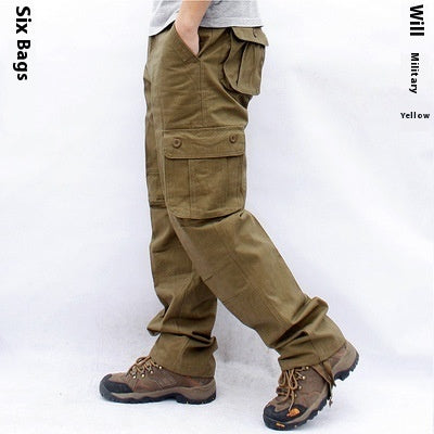 Multi-Pocket Workwear Cargo Trousers