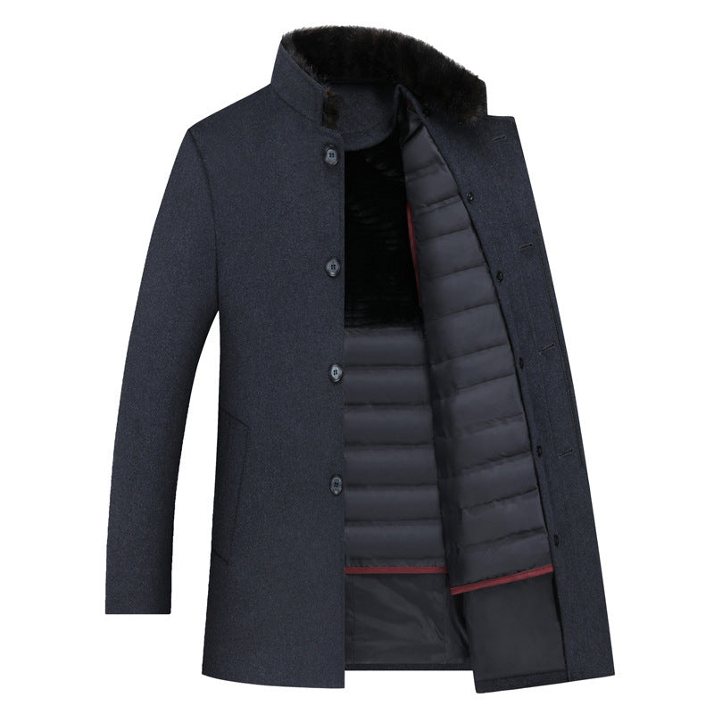 Winter Down Liner Fur Collar Windbreaker Jacket