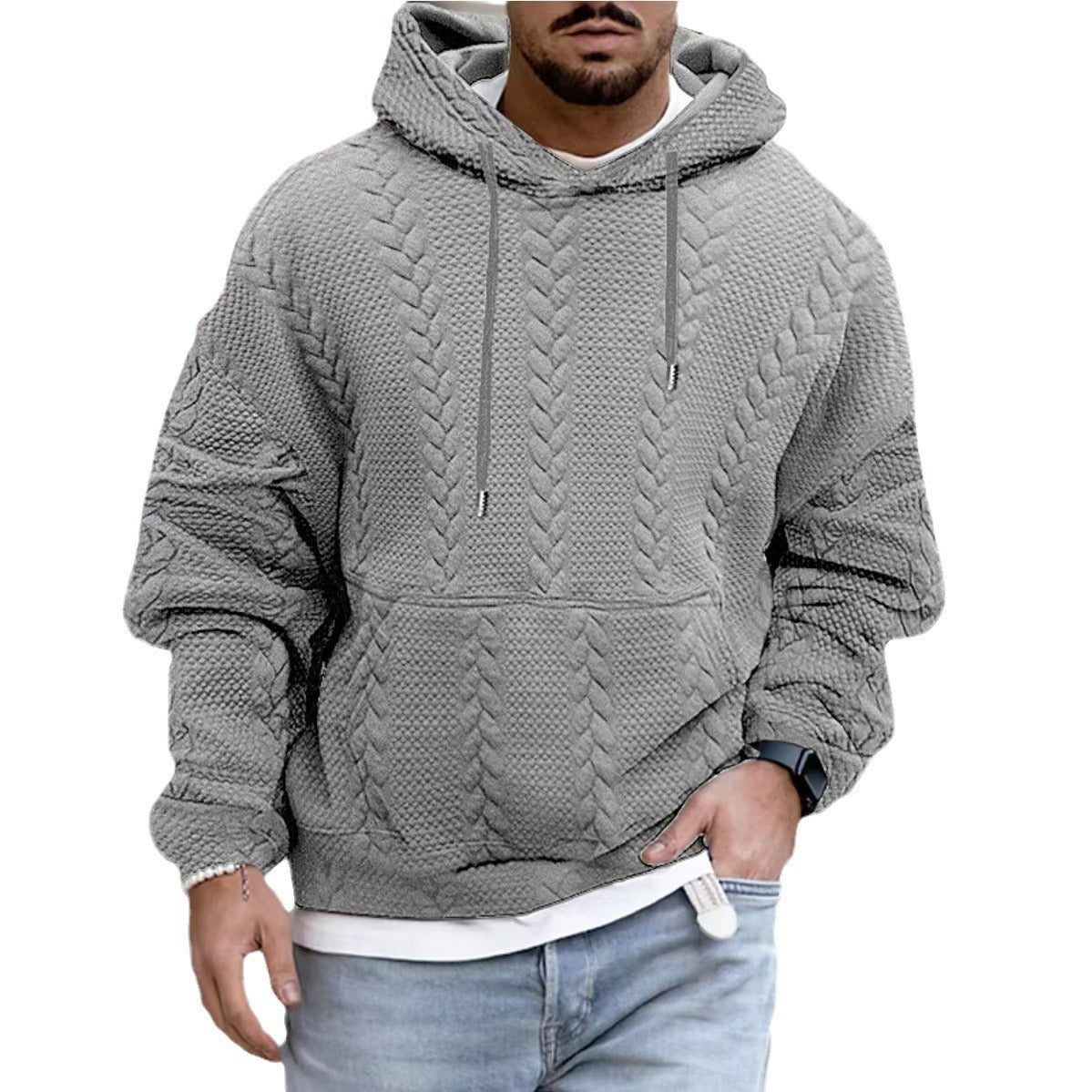 Solid Color Long-Sleeved Sweater