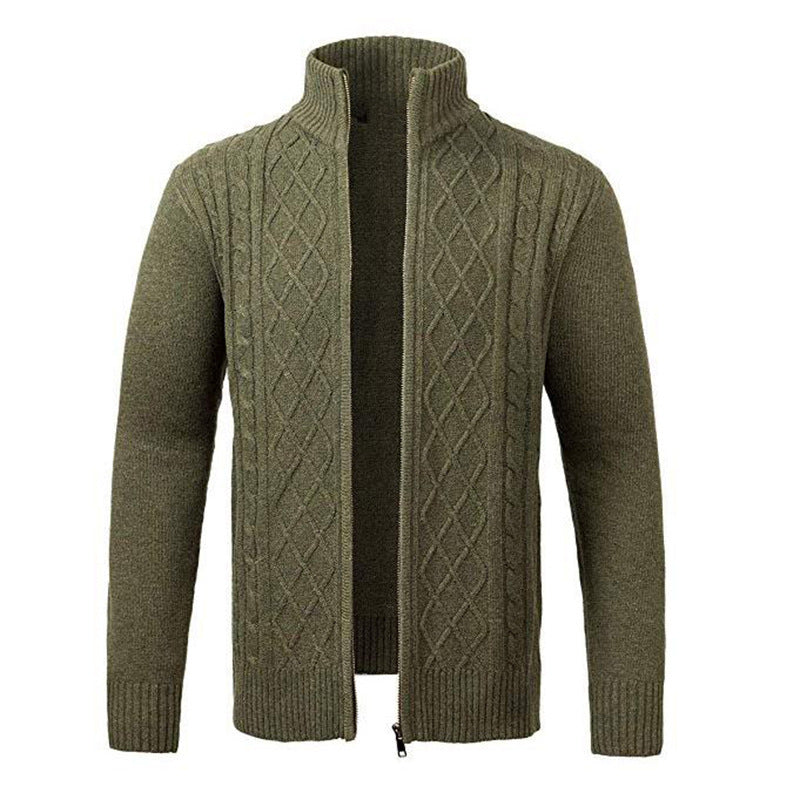 Zip Turtleneck Cardigan Top