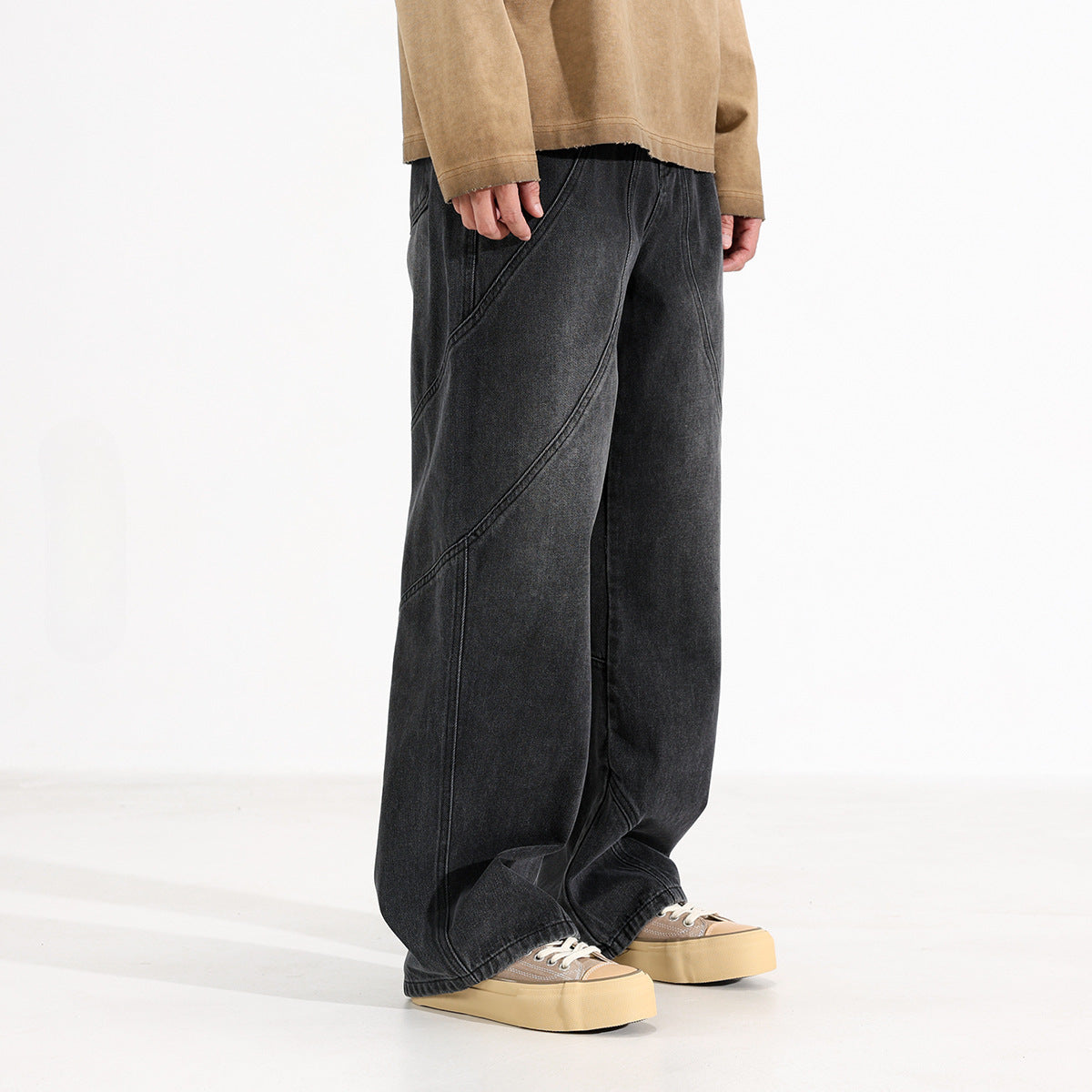 Trendy Washed Wide-Leg Pants