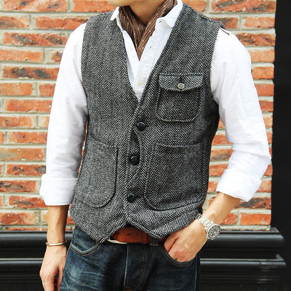 Herringbone Men’s Suit Vest