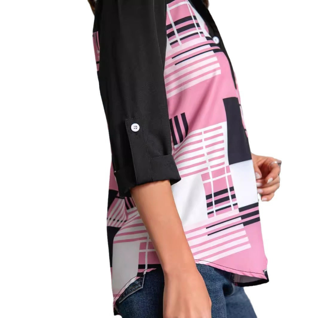 Women’s Printed ¾ Sleeve Blouse