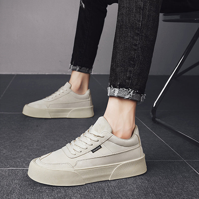 Breathable Thick-Soled Lace-Up Sneakers for Men