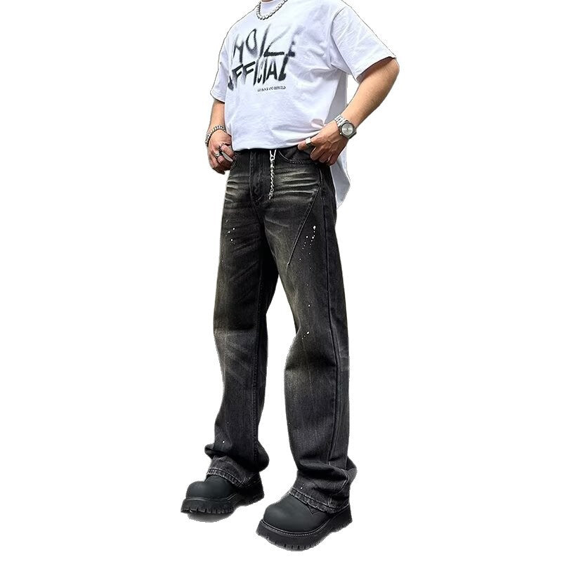 Retro High Street Wide Leg Jeans