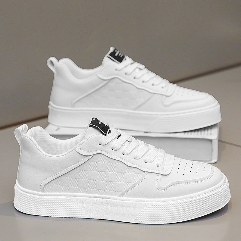 Plaid Lace-Up Sneakers for Men