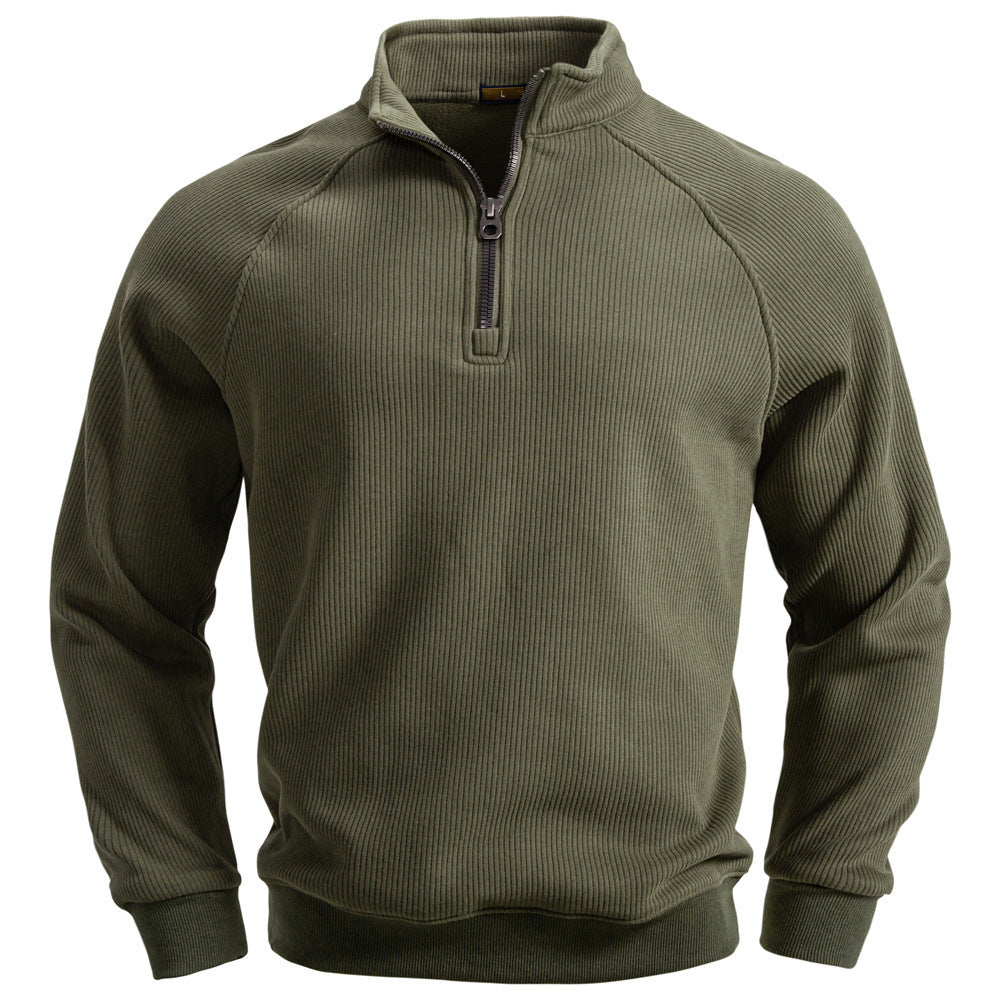 Half-Zip Fleece Stand Sweater