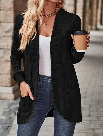 Directional Pattern Long Cardigan For Women
