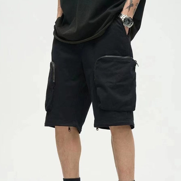 Loose Straight Large-Pocket Pants