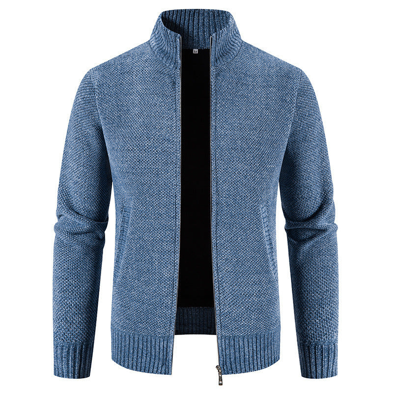 Velvet Zipper Cardigan Jacket